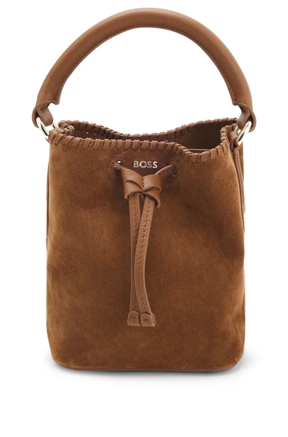 Whipstitched bucket bag in suede Whipstitched bucket bag in suede