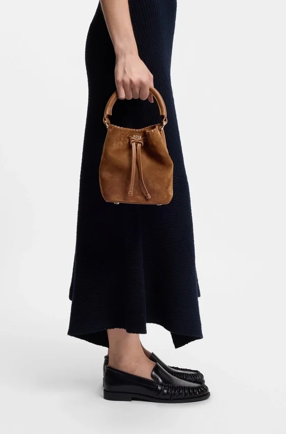 Whipstitched bucket bag in suede Whipstitched bucket bag in suede
