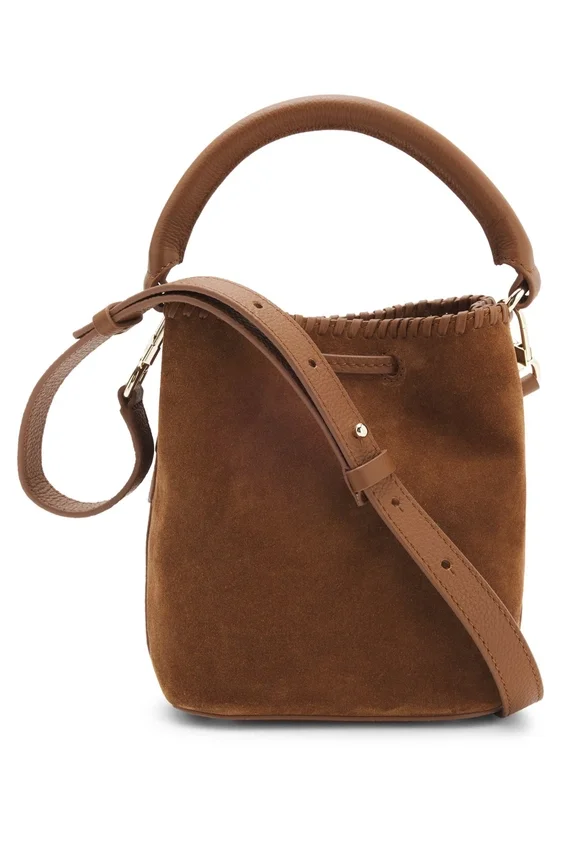 Whipstitched bucket bag in suede Whipstitched bucket bag in suede