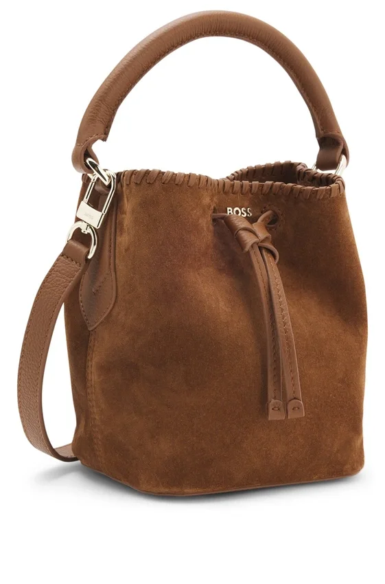 Whipstitched bucket bag in suede Whipstitched bucket bag in suede