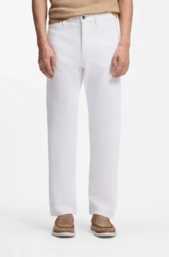 White jeans in slub denim White jeans in slub denim