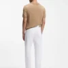 White jeans in slub denim
