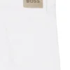 White jeans in slub denim