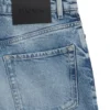 Wide-leg jeans in blue stretch denim