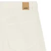 Wide-leg jeans in cream denim with front crease
