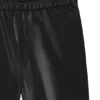 Wide-leg parachute trousers in faux leather