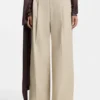 Wide-leg trousers in cotton with stretch