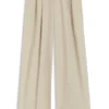 Wide-leg trousers in cotton with stretch