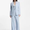 Wide-leg trousers in stretch fabric