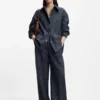 Wide-leg trousers in stretch tweed Wide-leg trousers in stretch tweed