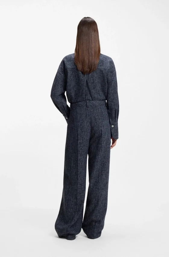 Wide-leg trousers in stretch tweed Wide-leg trousers in stretch tweed
