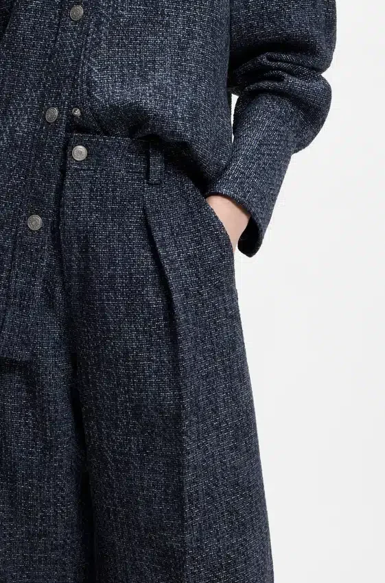Wide-leg trousers in stretch tweed Wide-leg trousers in stretch tweed