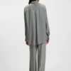 Wide-leg trousers with logo jacquard