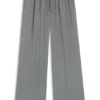 Wide-leg trousers with logo jacquard