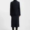 Wool-blend pea coat in a regular fit