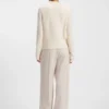 Wool-blend sweater with mock neck
