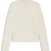 Wool-blend sweater with mock neck