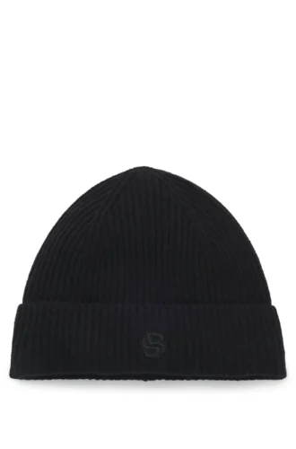 Wool-cashmere beanie hat with Double B monogram Wool-cashmere beanie hat with Double B monogram