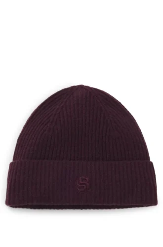 Wool-cashmere beanie hat with Double B monogram Wool-cashmere beanie hat with Double B monogram