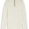 Wool-cashmere sweater with cable knit