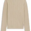 Wool-cashmere sweater with mixed structures