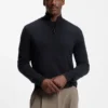Wool-cashmere sweater with zip neck
