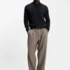 Wool-cashmere sweater with zip neck