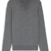 Wool-cashmere sweater with zip neck