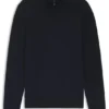 Wool-cashmere sweater with zip neck
