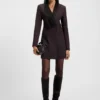 Wool dress in a tuxedo style Wool dress in a tuxedo style