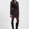 Wool dress in a tuxedo style Wool dress in a tuxedo style