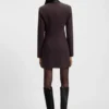 Wool dress in a tuxedo style Wool dress in a tuxedo style