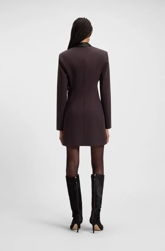 Wool dress in a tuxedo style Wool dress in a tuxedo style