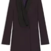 Wool dress in a tuxedo style Wool dress in a tuxedo style