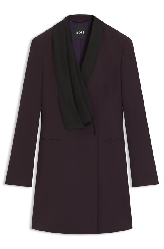 Wool dress in a tuxedo style Wool dress in a tuxedo style
