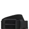 Woven belt with leather trims and logo detail Woven belt with leather trims and logo detail