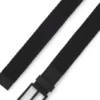 Woven belt with leather trims and logo detail Woven belt with leather trims and logo detail