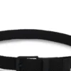 Woven belt with leather trims and logo detail Woven belt with leather trims and logo detail