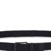 Woven belt with leather trims and logo detail Woven belt with leather trims and logo detail