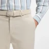 Woven belt with suede trims
