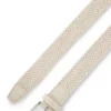 Woven belt with suede trims