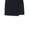 Wrap-front mini skirt in crepe