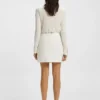 Wrap-front mini skirt in crepe