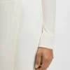 Wrap-front mini skirt in crepe