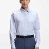 Wrinkle-resistant regular-fit shirt in cotton