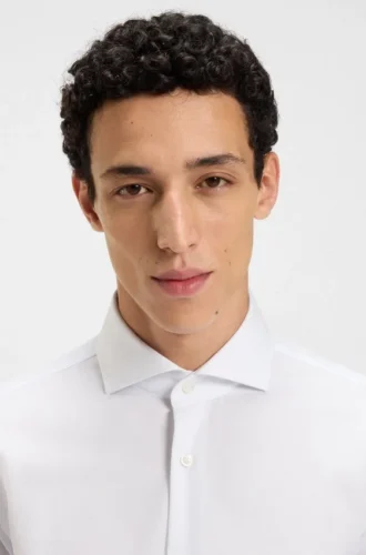 Wrinkle-resistant regular-fit shirt in Oxford cotton