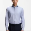 Wrinkle-resistant slim-fit shirt in a cotton blend
