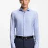 Wrinkle-resistant slim-fit shirt in a cotton blend