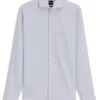 Wrinkle-resistant slim-fit shirt in cotton dobby