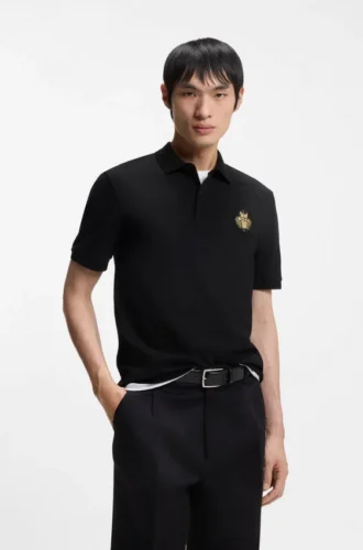 Year of the Horse Logo-artwork polo shirt in cotton piqué